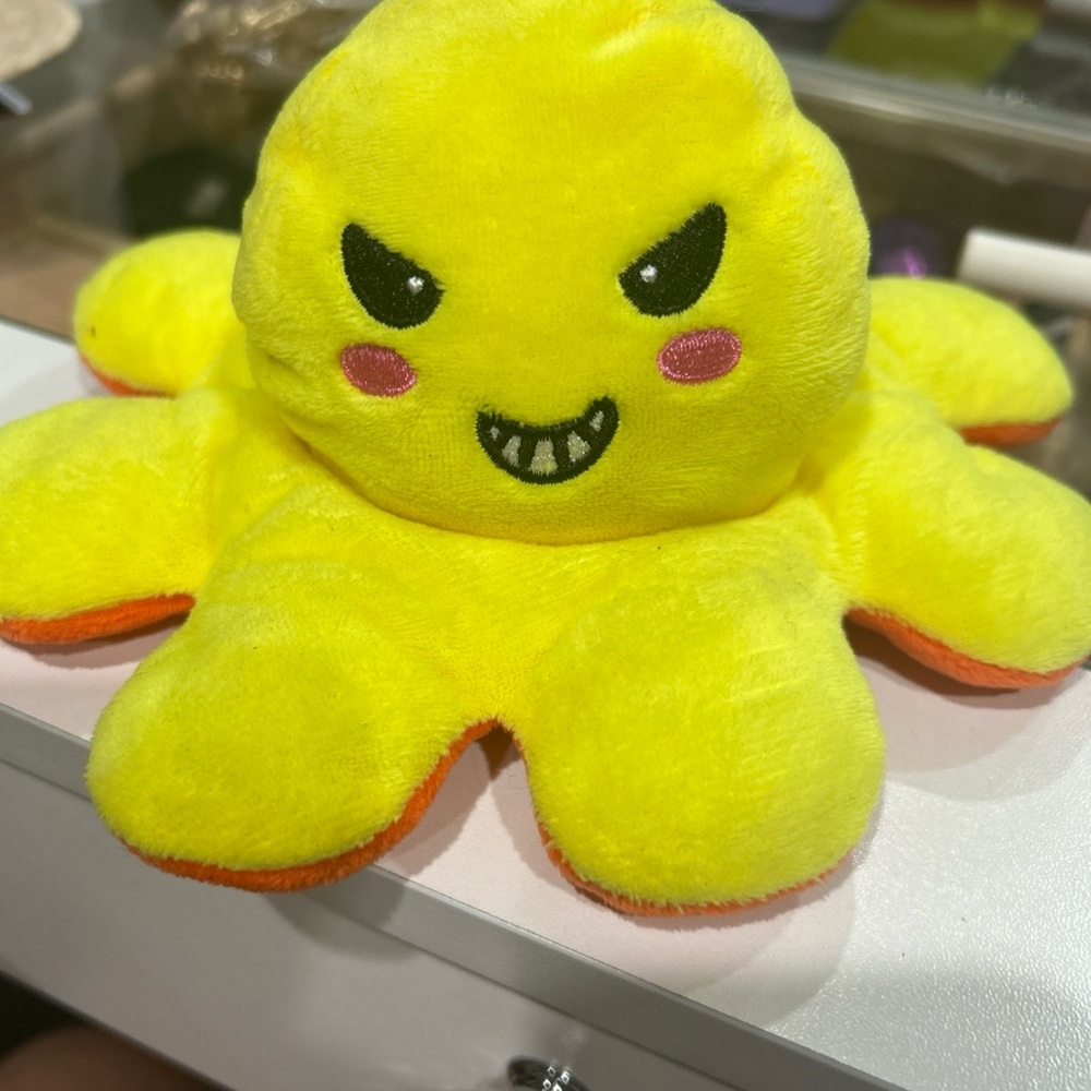 Yellow Plush Octopus Toy